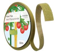 Cinta Autoadhesiva para Plantas : 10 m de Cinta Verde Resistente a la Intemperie como Soporte para Plantas Trepadoras - Guía para Plantas de Interior y Exterior - Cinta de Sujeción - Inovida