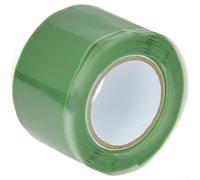 Cinta autofusible de PVC elástica para una cobertura perfecta en superficies irregulares, incluyendo barras deportivas y piezas mecánicas (verde)