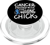 Cinta Azul Claro de Quimioterapia, sobreviviente de cáncer de próstata PopSockets PopGrip para MagSafe