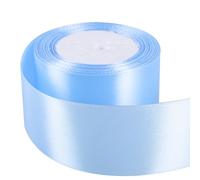 Cinta azul de 50 mm para envolver regalos, 25 m, cinta de satén azul de 50 mm de grosor para manualidades, lazos para el pelo, cinta de poliéster de Navidad, pasteles, bodas, fiestas, globos,