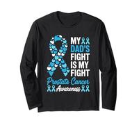 Cinta Azul de concientización sobre el cáncer de próstata de mi papá Manga Larga