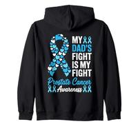 Cinta Azul de concientización sobre el cáncer de próstata de mi papá Sudadera con Capucha