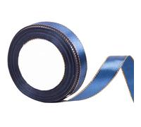 Cinta azul marino de 20 mm de ancho, cinta azul oscuro de 22 metros para envolver regalos, pasteles, accesorios para el cabello, ramos, arte floral, manualidades navideñas, decoración de autos de boda