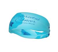 Cinta Azul para el Mes de Concientización sobre el Cáncer Colorrectal 2023, Diademas, Bandas Deportivas para el Sudor, Bandas para Ejercicios, Turbante para el Cabello, para Hombres y Mujeres, Yoga y