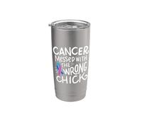 Cinta azul para sobrevivientes de cáncer de tiroides y quimioterapia Vaso térmico de acero inoxidable de doble pared