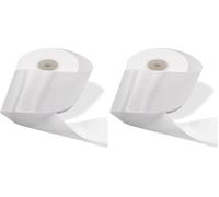 Cinta blanca de 50 mm de raso en bobina de 25 metros de longitud, cinta de 5 cm de grosor para idea de regalo, boda, bautizo, Navidad, Año Nuevo, bombonera, rollo (Paquete de 2)