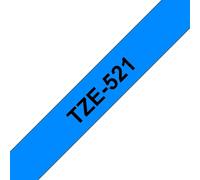 Brother Gloss Laminated Tape - 9mm, Black/Blue - Cintas para impresoras de etiquetas (Black/Blue)