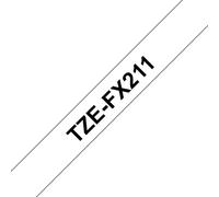 Cinta Brother TZE-FX211 Negro sobre blanco 6 mm x 8 m
