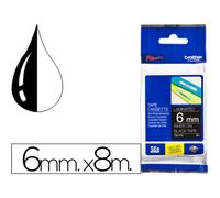 Cinta Brother Tze315 Negro-Blanco 6Mm Longitud 8Mt
