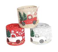 Cinta Cableada de Navidad múltiple Color Creativo Decorativo Cinta para Arcos de Bricolaje 3 Rollos