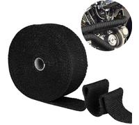 Cinta Calorica Escape Termica Cinta de Anticalórica,Cinta Anticalorica Escape Aislante de Fibra,Rollo d Cinta deFibra anticalórica Cinta delTubo de Escape,Para Colector deEscape de Motocicleta(negro)