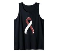 Cinta Cáncer Cuello Cabeza Blanco Borgoña Survivor Fighter Camiseta sin Mangas