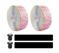 Cinta colorida para manillar de bicicleta de carretera, antideslizante que absorbe los golpes, envoltura de barra de poliuretano + EVA para barras curvas, cinta ligera de agarre suave de 84 pulgadas