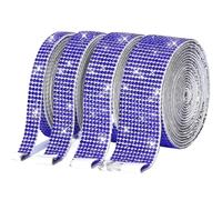 Cinta Con Strass 1 yarda autoadhesiva pegatina de diamantes imitación cristal cinta diamante DIY for manualidades coche(Deep blue,1PC_1.4CM)