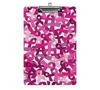 Cinta Concientización sobre el cáncer de mama Tamaño A4 Portapapeles Divertido Estético Trabajo Estudiar Carta Tablero de clip estándar 12.5 × 8.5 en Tablero duro para la escuela Aula Niños Escribien
