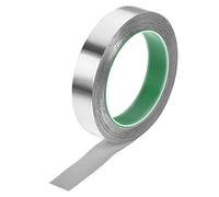 Cinta conductora, cinta de aluminio 25 mm for altas temperaturas, for sistemas climatización (HVAC), sellado y reparación conductos aire frío caliente, adhesivo, 20 m / 65 pies(20mm)