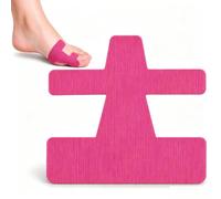 Cinta Correctora de Juanetes Precortada, Vendaje para Hallux Valgus | Algodón transpirable sin látex, parches elásticos de alivio diario y tracción suave para el dedo gordo(Rosa,60pcs)