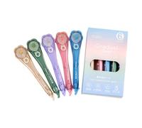 Cinta correctora ergonómica portátil con color beige, escritura suave oculta para la escuela, oficina, uso reciclable, suave, corrección ergonómica