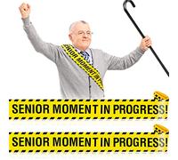 Cinta de 2 piezas de Senior Moment in Progress 50h 60th 70th 80th Funny Birthday Novedad Faja o Banner para Retirement Work Party Decor Over The Hill Party Photo Booth Props, 3 pulgadas de ancho, 132 pies de largo