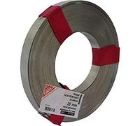 Cinta de acero galvanizado no perforada, 25 m x 17 mm x 0,6 mm, color gris