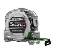 Cinta de Acero Inoxidable Fluorescente, 5 metros, 25 mm, Peso Ligero, Posición Cero, Realmente Compacta, Ergonomía, a Prueba de Golpes, Con Gancho de Cinturón, Cerradura Automática Antirrobo