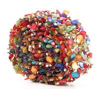 Cinta de Adorno de Piedra Colorida Brillante, Cinta Multicolor de 1 M para Decoración de Vestidos, Material de Diamantes de Imitación (Tiras de grava de colores de 2 cm de ancho.)
