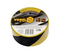 Cinta de advertencia autoadhesiva 48 mm de color negro 33m