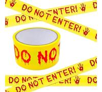 Cinta de advertencia de Halloween, cinta de advertencia de Halloween, 1,77 pulgadas x 82 pies, cinta adhesiva "Do Not Enter", cinta de advertencia de Halloween, cinta de advertencia zombi de Halloween