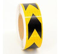 Cinta de advertencia de peligro, Cinta reflectante de seguridad en multicolor, 2 pulgadas x 82 pies(Yellow/black)