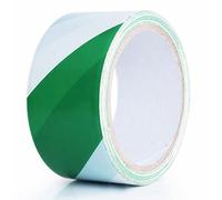 Cinta de advertencia de peligro, La cinta adhesiva de advertencia peligro está disponible en multicolor y mide 80 mm por 15 m(Green/white)