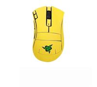 Cinta de agarre antideslizante compatible con pieles de ratón Razer DeathAdder V2X, resistente al sudor, agarre a prueba de sudor, cubierta protectora, color amarillo completo