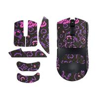 Cinta de agarre antideslizante de alta calidad para ratón inalámbrico Razer Viper V4 Pro 2026, antisudor, hecho a mano, fácil de aplicar, accesorio de mouse para juegos (negro y morado Gengar)