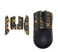Cinta de agarre antideslizante de alta calidad para ratón inalámbrico Razer Viper V4 Pro 2026, antisudor, hechas a mano, fácil de aplicar, accesorio de mouse para juegos (mitad negro y dorado)