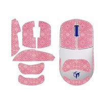 Cinta de agarre antideslizante para mouse compatible con ASUS ROG Keris II Ace Mouse Skins, resistente al sudor, agarre a prueba de sudor, cubierta protectora, color rosa completo