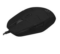 Cinta de agarre antideslizante para mouse compatible con Logitech G302 G303, resistente al sudor, agarre a prueba de sudor, funda protectora (negro completo)