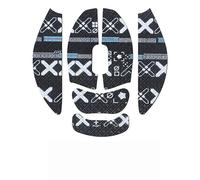 Cinta de agarre antideslizante para ratón, calcomanías de agarre para mouse Alienware AW720M, color negro y blanco completo