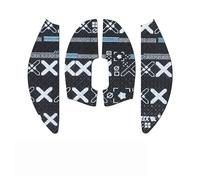 Cinta de agarre antideslizante para ratón, calcomanías de agarre para mouse Alienware AW720M, negro y blanco medio