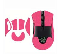 Cinta de agarre antideslizante para ratón, calcomanías de agarre para mouse Razer DeathAdder V2 Pro, copo de nieve rosa completo