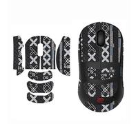 Cinta de agarre antideslizante para ratón, calcomanías de agarre para mouse Zowie U2, color negro y blanco completo