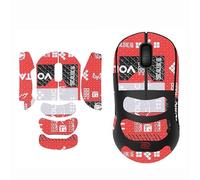 Cinta de agarre antideslizante para ratón, calcomanías de agarre para mouse Zowie U2, rojo completo