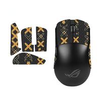 Cinta de agarre antideslizante para ratón compatible con ASUS ROG Harpe Ace Mini Mouse Skins, resistente al sudor, agarre a prueba de sudor, cubierta protectora, mitad negra dorada