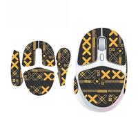 Cinta de agarre antideslizante que absorbe el sudor para mouse Logitech G705, color negro y dorado completo