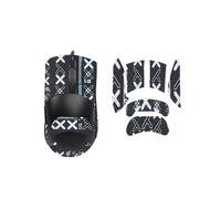 Cinta de agarre para mouse compatible con Asus ROG Keris, calcomanía antideslizante para mouse Asus ROG Keris, cobertura completa, estilo impreso (negro)