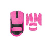 Cinta de agarre para mouse compatible con Razer Viper V3 Pro, calcomanía antideslizante para mouse Razer Viper V3 Pro, cobertura completa, absorbe el sudor, ajuste preciso, pies duraderos (rosa)