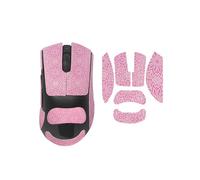 Cinta de agarre para mouse compatible con Razer Viper V3 Pro, calcomanía antideslizante para mouse Razer Viper V3 Pro, cobertura completa, absorbe el sudor, ajuste preciso, pies duraderos (rosa)