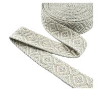 Cinta de algodón 25 mm for bolsas, 2, 4, 8 o 10 metros, cinta jacquard, decorativa for coser, al bies, ribetes Cinta Jacquard Vintage(SilverGray,25mm-4Meters)