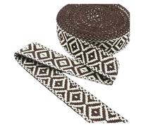 Cinta de algodón 25 mm for bolsas, 2, 4, 8 o 10 metros, cinta jacquard, decorativa for coser, al bies, ribetes para coser, bolsa hecha a mano(Coffee,25mm-8Meters)