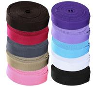Cinta de algodón de 25 mm 20 Yardas 10 Colores Mixta Correa de algodón de poliéster para Bolsas Tote Correas de Accesorios de Manualidades caseras
