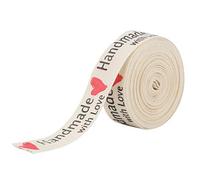 Cinta de Algodón Natural para Manualidades, 5 Yardas x 1,5 cm, Hecha a Mano, para Embalaje de Regalo, Etiquetas de Ropa, Artesanía