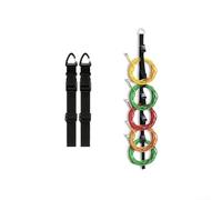 Cinta de almacenamiento de manguera de cable con 5 anillos de metal para almacenamiento de cables de extensión, organización de cables de alimentación y soluciones de gestión de cables de carga (A)